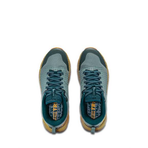 NEW UNDER ARMOUR women's hovr ridge trail running shoes -medium width in green,y - Picture 2 of 3